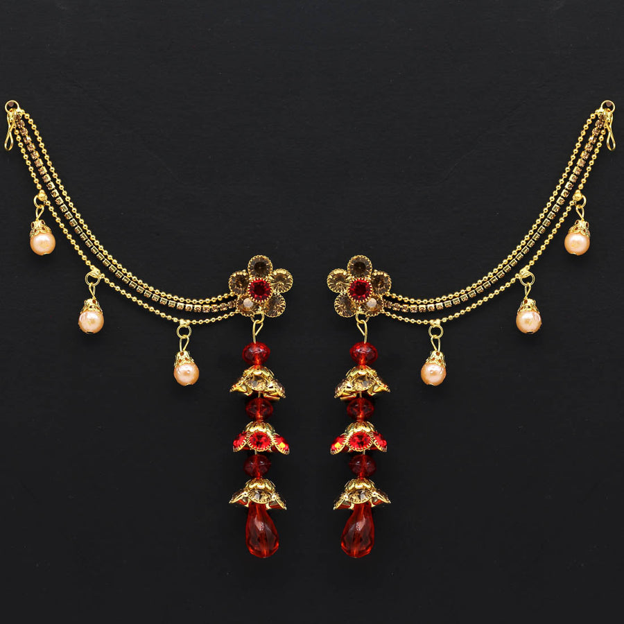 Kirti Oxidised Radha Krishna Bahubali Earrings – Affinity Giya