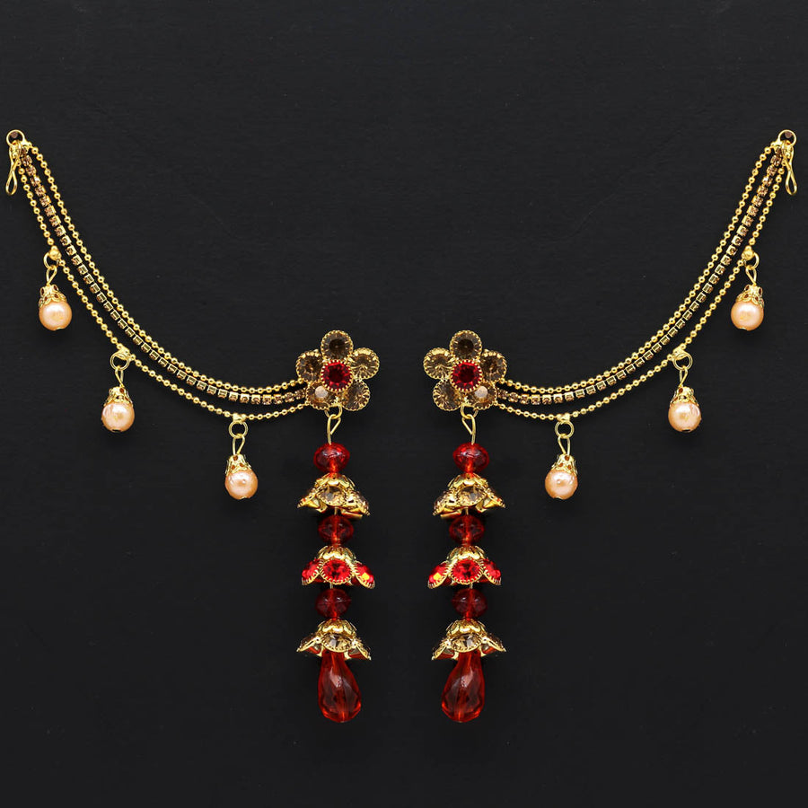 Indian Bollywood Traditional Devsana Bahubali Pearl Kundan Jhumka Jhumki  Earring | eBay