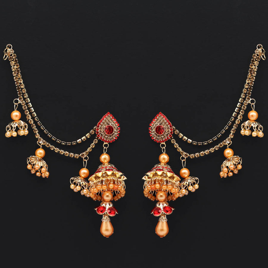 Indian Traditional Style Gold Plated Bahubali Earrings Jhumki Jewelry for  Women | eBay